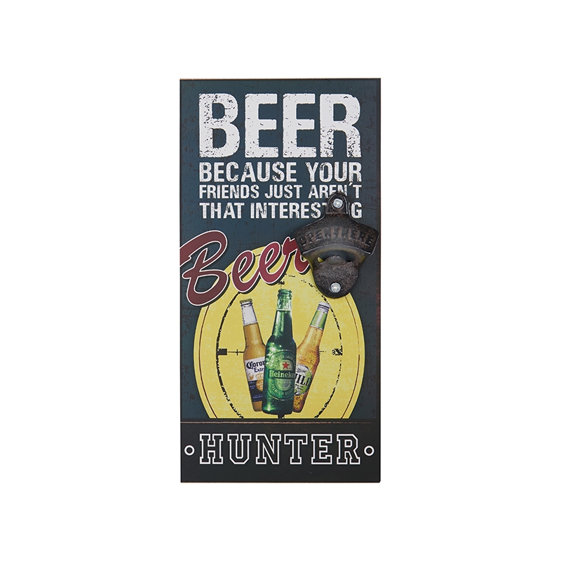 "BEER HUNTER" פותחן בקבוקי בירה תלוי על קיר