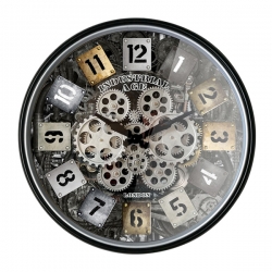 "INDUSTRIAL AGE LONDON" שעון קיר גלגלי שיניים קוטר 50 ס"מ
