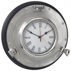 שעון נחושת בצורת הגה ספינה גדול