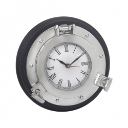 שעון נחושת בצורת הגה ספינה קטן